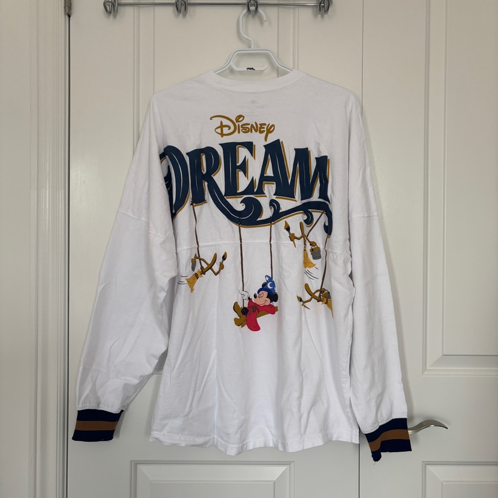 Disney Cruise Line DREAM Spirit Jersey Adult Size L Sorcerer Mickey Fantasia